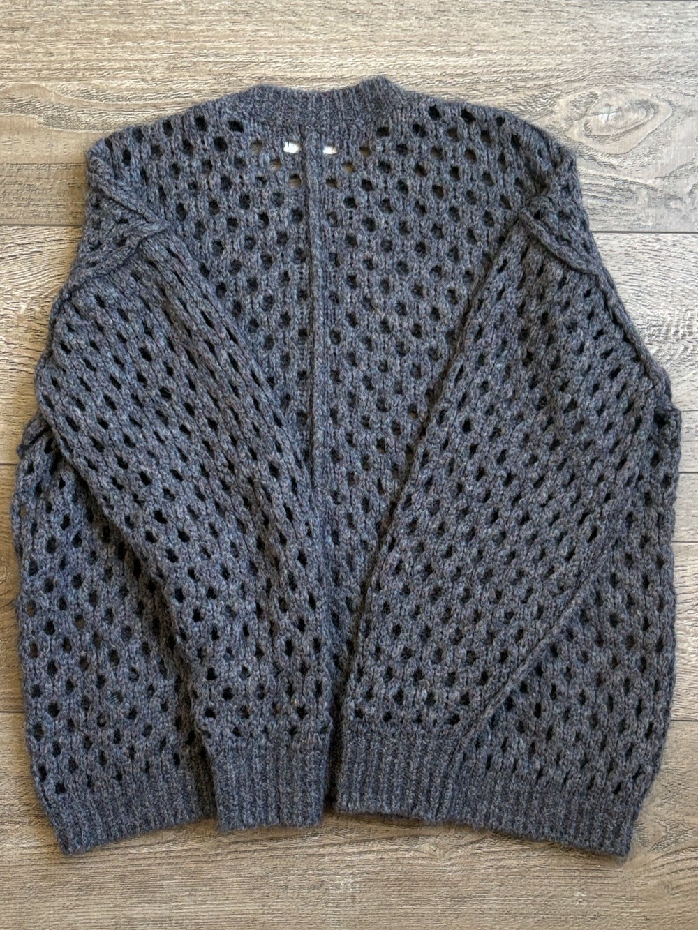 Étoile Isabel Marant Tiana Open-Knit Crewneck Sweater Blue Gray French Size 38 - Picture 2 of 5